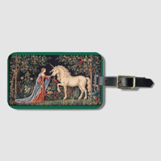 Lady of the Unicorn in a Garden Luggage Tag
