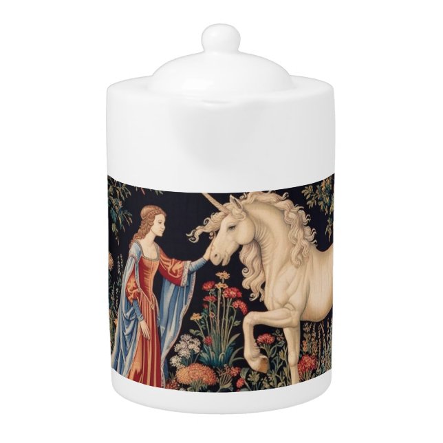 Lady of the Unicorn Teapot (Front)