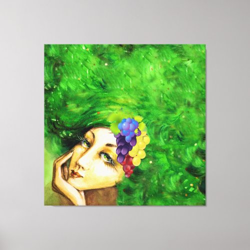 Lady of the Wine Harvest Canvas Art