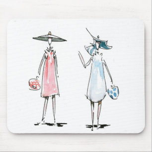 Lady off to Lunch Mouse Pad