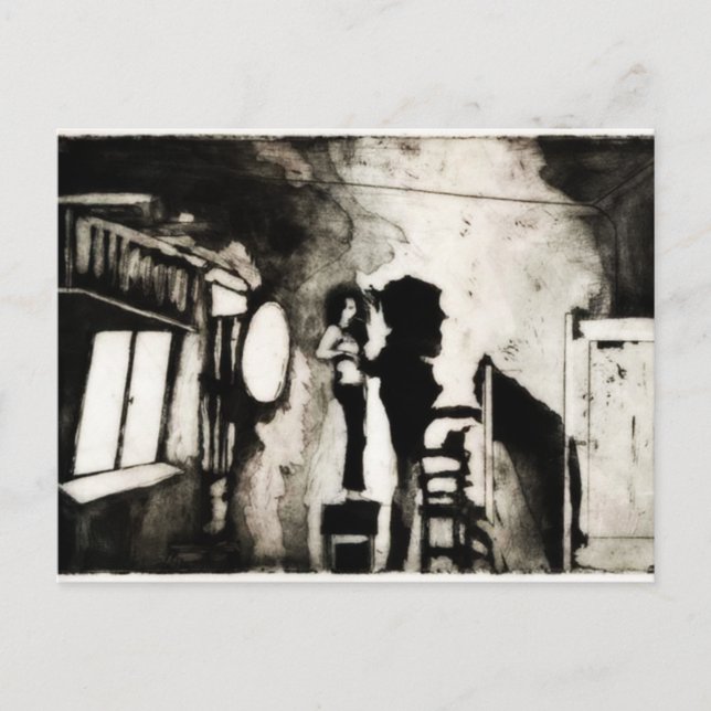 Lady on a chair postcard (Front)