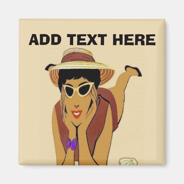 Lady On Beach Magnet (Front)