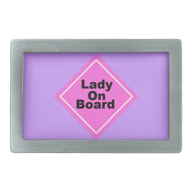Lady on Board Belt Buckle (Front)