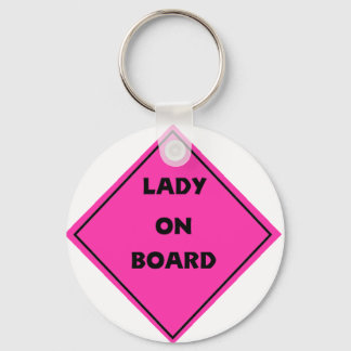 Lady on Board Keychain