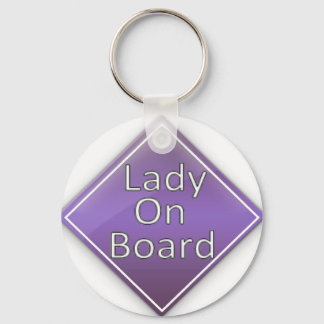 Lady on Board Keychain