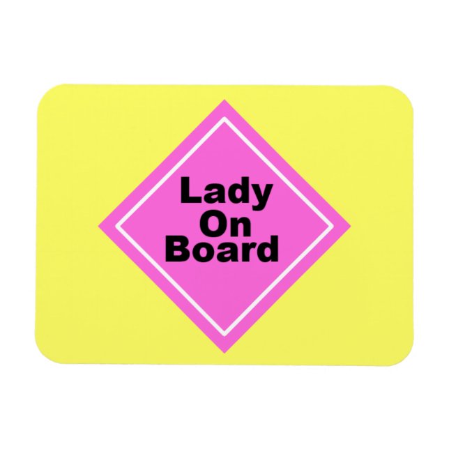 Lady on Board Magnet (Horizontal)