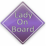 Lady on Board Magnet Cutout<br><div class="desc">Lady on Board Magnet</div>
