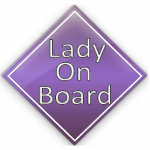 Lady on Board Magnet Cutout