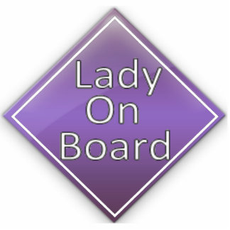 Lady on Board Magnet Cutout