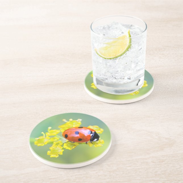 lady on top sandstone coaster (Side)