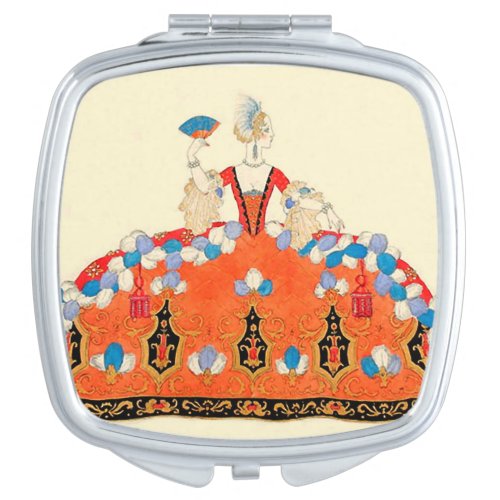 LADY ORANGE FASHION COSTUME DESIGNER MAKEUP ARTIST COMPACT MIRROR