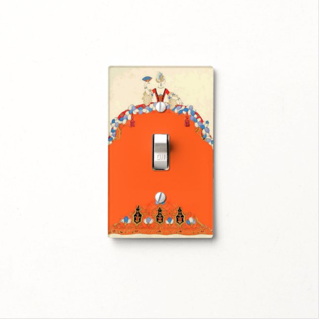 LADY ORANGE FASHION COSTUME DESIGNER MAKEUP ARTIST LIGHT SWITCH COVER (In Situ)