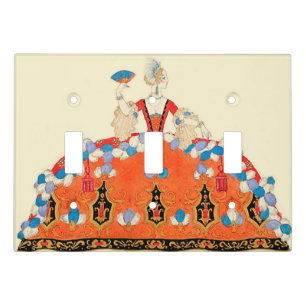 LADY ORANGE FASHION COSTUME DESIGNER MAKEUP ARTIST LIGHT SWITCH COVER