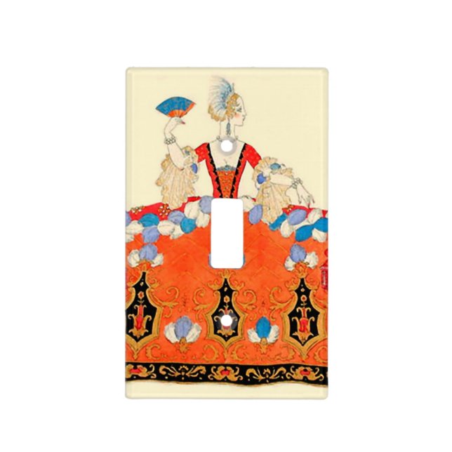 LADY ORANGE FASHION COSTUME DESIGNER MAKEUP ARTIST LIGHT SWITCH COVER (Front)