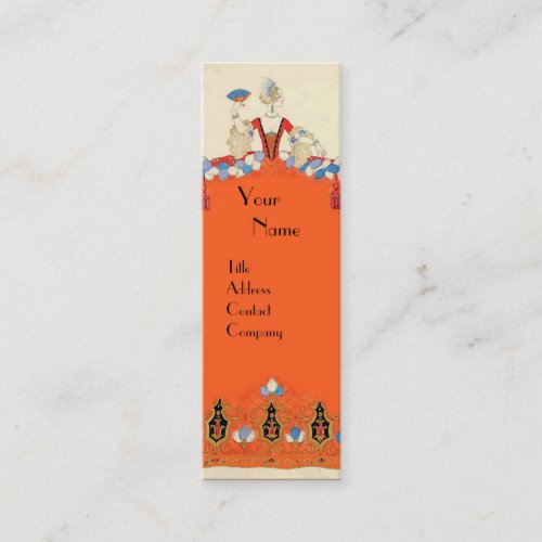 LADY ORANGE FASHION COSTUME DESIGNER MAKEUP ARTIST MINI BUSINESS CARD