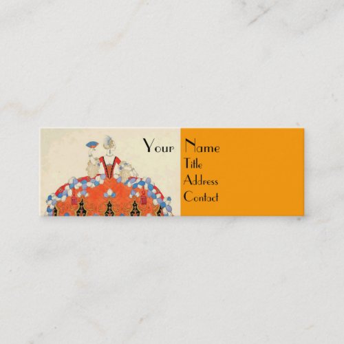 LADY ORANGE FASHION COSTUME DESIGNER MAKEUP ARTIST MINI BUSINESS CARD