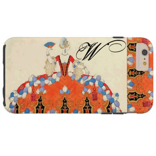 LADY ORANGE FASHION COSTUME DESIGNER MONOGRAM TOUGH iPhone 6 PLUS CASE