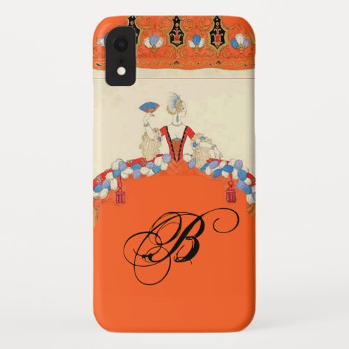 LADY ORANGE FASHION COSTUME DESIGNER MONOGRAM iPhone XR CASE