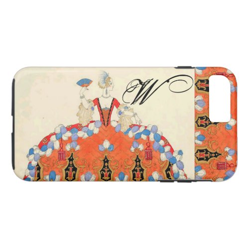 LADY ORANGE FASHION COSTUME DESIGNER MONOGRAM iPhone 8 PLUS7 PLUS CASE