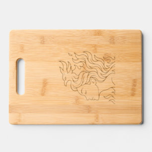 Lady Phoenix Silhouette Charcuterie Board