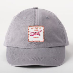 Lady Pilot on Board. Editable name/message Patch