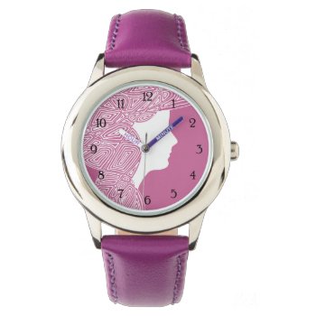 Lady Pink - Numbered Watch by scribbleprints at Zazzle