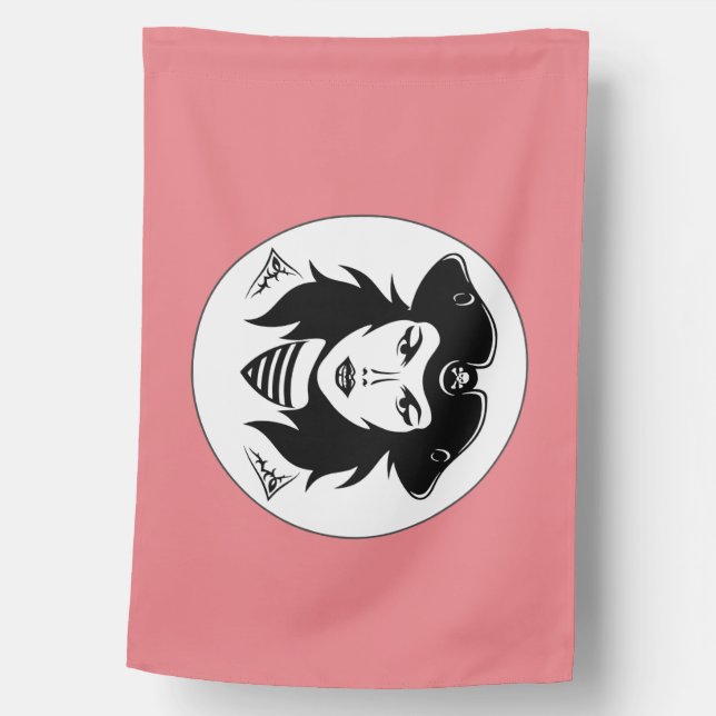 lady Pink Pirate Party House Flag (Front)