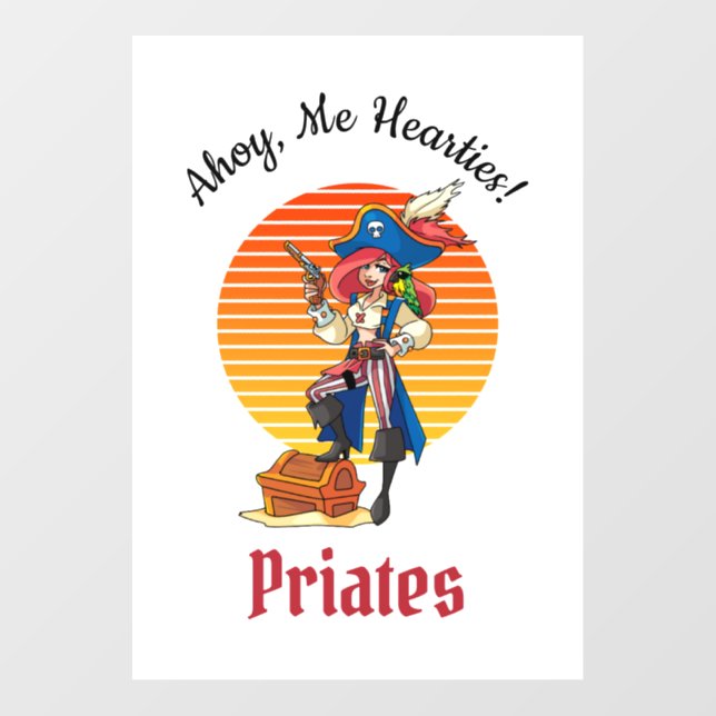 Lady Pirate Captain  Floor Decals (Front)