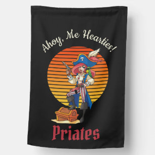 Lady Pirate Captain House Flag