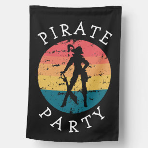 Lady Pirate Party Theme House Flag