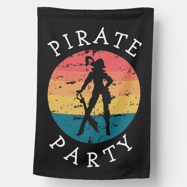  Lady  Pirate Party  Theme House Flag (Front)