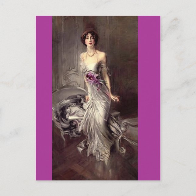 Lady Portrait - Boldini Postcard (Front)