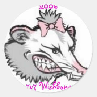 Lady Possum, 2006  7v7   Wishbone  Tournament Classic Round Sticker