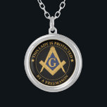 Lady protected Freemason symbol gift accessories Silver Plated Necklace<br><div class="desc">An Exquisitely Unique Jewelry Item for Your Loved Ones or Memorable Occasions. Masonic necklace - This Lady is protected by a Freemason - Freemason symbol gift accessories for wife daughter - Freemason jewelry</div>
