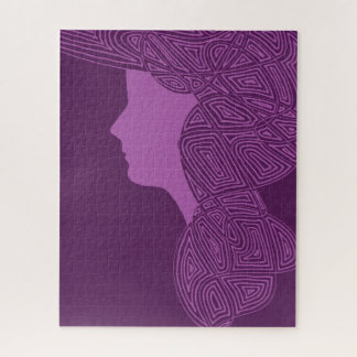 Lady Purple Jigsaw Puzzle