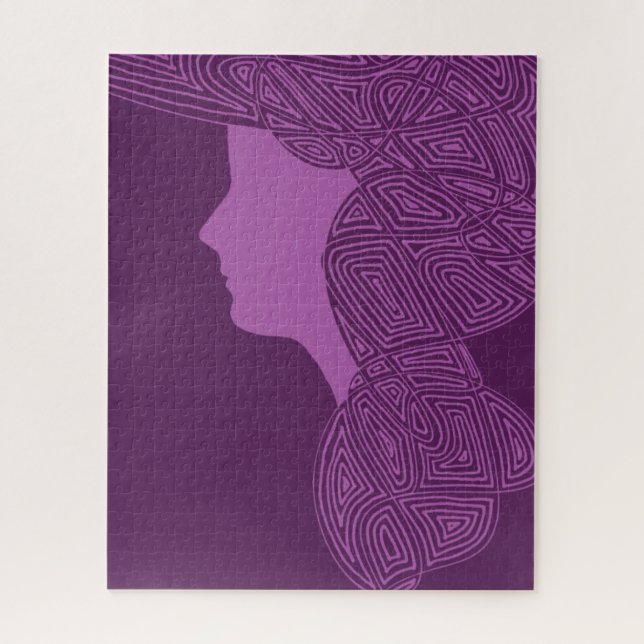 Lady Purple Jigsaw Puzzle (Vertical)