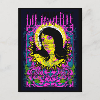 Lady purple postcard