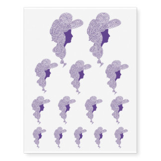 Lady Purple Temporary Tattoos