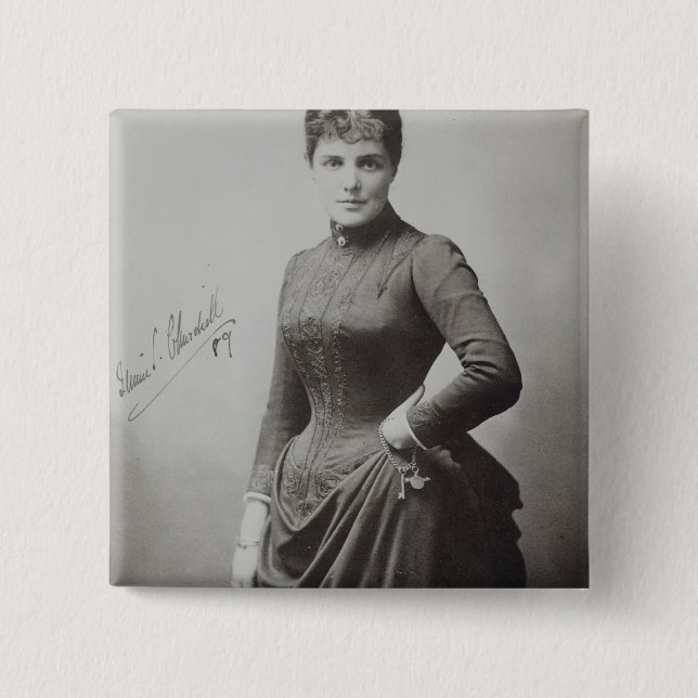 Lady Randolph Churchill Pinback Button (Front)