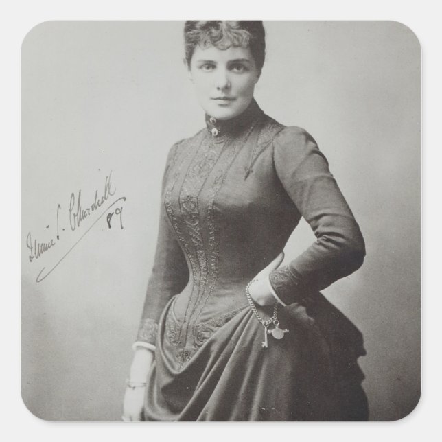 Lady Randolph Churchill Square Sticker (Front)