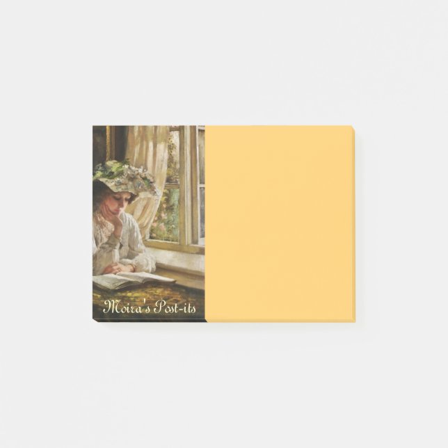 Lady Reading by a Window Post-it Notes (Front)