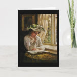 Lady Reading by Window Card