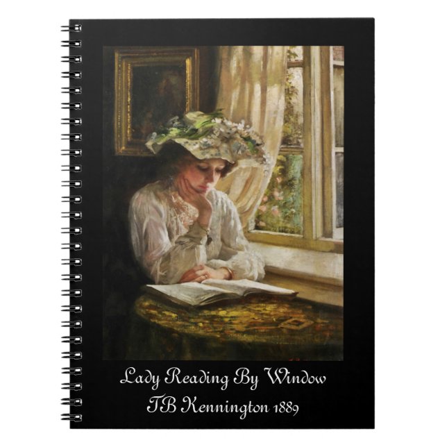 Lady Reading by Window Notebook (Front)