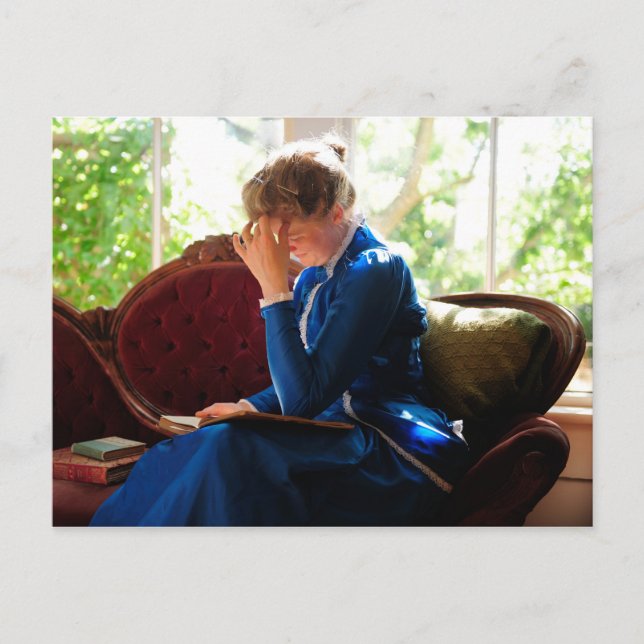 Lady reading postcard (Front)