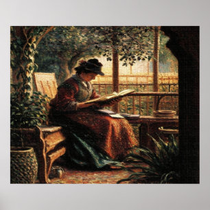 Lady Reading Poster