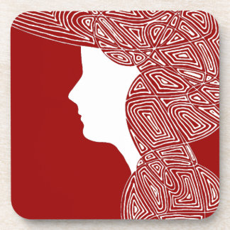 Lady Red Beverage Coaster