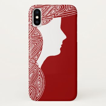Lady Red Iphone X Case by scribbleprints at Zazzle