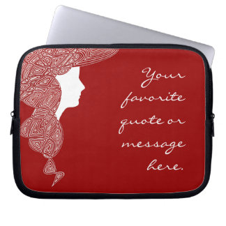 Lady Red Customized Laptop Sleeve