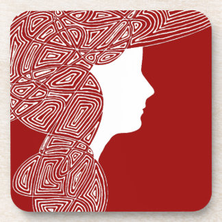 Lady Red Drink Coaster