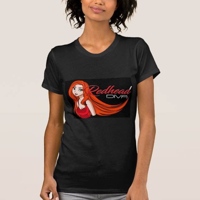 Lady Red Haired Woman Redheaded Girl design T-Shirt (Front)